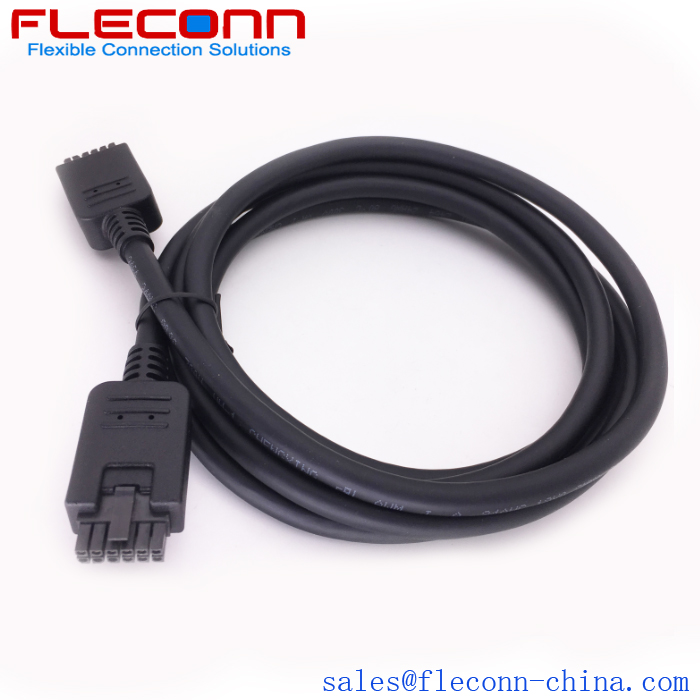 Double-ended Molex Microfit 12 Circuit Overmolded Cable Black 2M