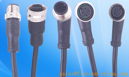 IP67 Waterproof M12 Cable for sensor and actuator FLECONN can supply 3 4 5 6 8 pin pole male and female IP67 waterproof circular m12 cable for sensor and actuator