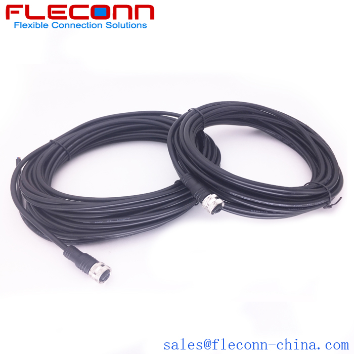 M12 4 Pin Sensor Cable, Straight Plug to Free End Cordset Supplier and Manufacturer in China