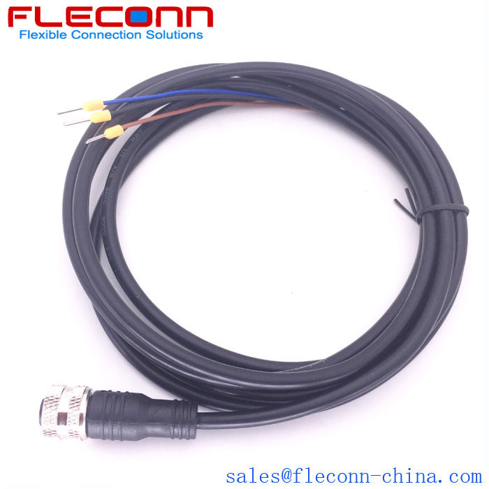 M12 4 Position Cable, Female, A-Coded, Straight Cordset 2 Meters Supplier and Manufacturer in China