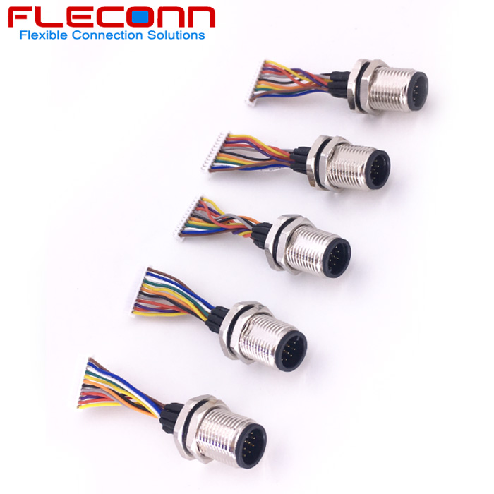 M12 12 Pin Connector to Molex PicoBlade 12 Circuits Wire Harness with UL1571 28AWG Single Wires.jpg