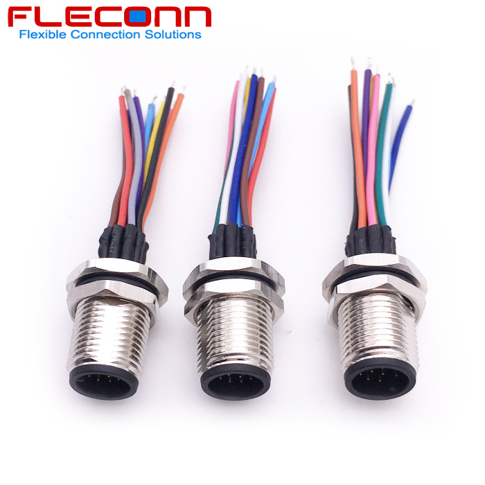 M12 12 Pin A Coding Male Panel Mount Connector with Pigtail.jpg