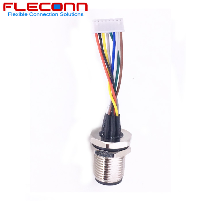 M12 8 Pin Rear Mount Connector to Molex 51021-0800 PicoBlade Connector Wire Harness.jpg
