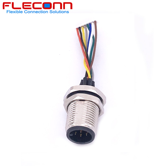 M12 8Pin Male Panel Mount Connector with M12X1 Mounting Thread.jpg