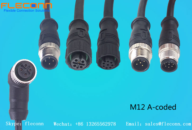 Fleconn M12 A Code Connector Technical Parameters | Industrial Automation Sensor Cable Solution