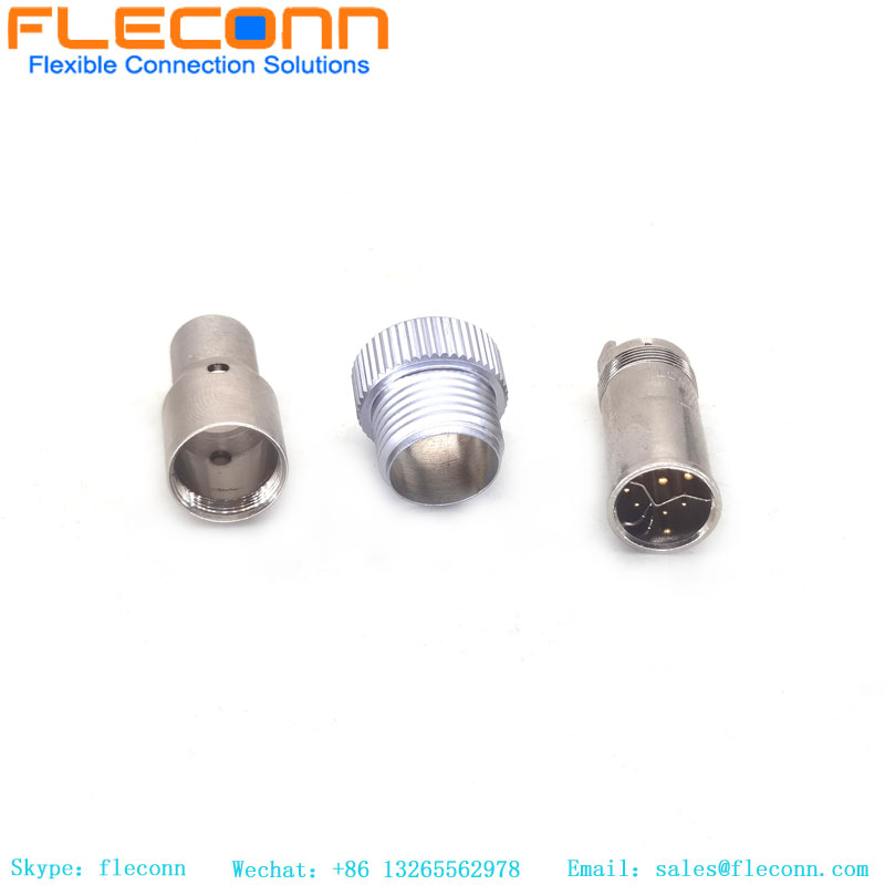 M12 Male 8 Pins Y Code Plug Shielded Molding Circular Connector